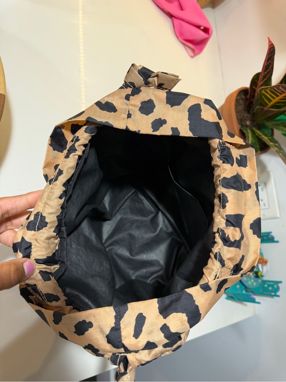 Calpak Leopard-Print Backpack in Tan and Black - Picture 4 of 6